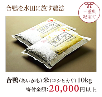 C-2 合鴨（あいがも）米（コシヒカリ）10kg 特別栽培米【数量限定品】