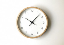 岐阜県郡上市：【B-25】KATOMOKU ホワイトアッシュの無垢材の木枠電波時計