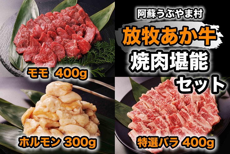  熊本県産山村：14.阿蘇うぶやま村の放牧あか牛焼肉堪能セット